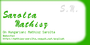 sarolta mathisz business card